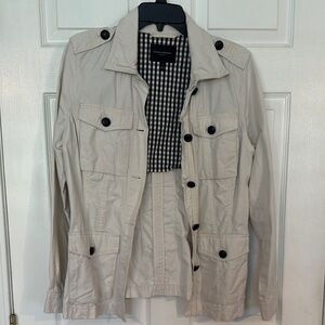 Banana Republic Cream Blazer with Black Accents